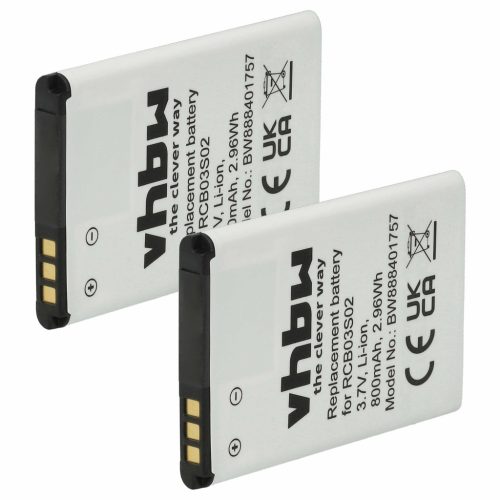 VHBW Mobiltelefon Akku Swisstone RCB03S02 - 800 mAh 3,7 V Li-Ion