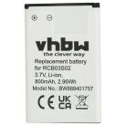 VHBW Mobiltelefon Akku Swisstone RCB03S02 - 800 mAh 3,7 V Li-Ion