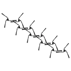   VHBW Side Brush Miele 9724010, RX1-SB, RX-SB2 - 3-armed, black