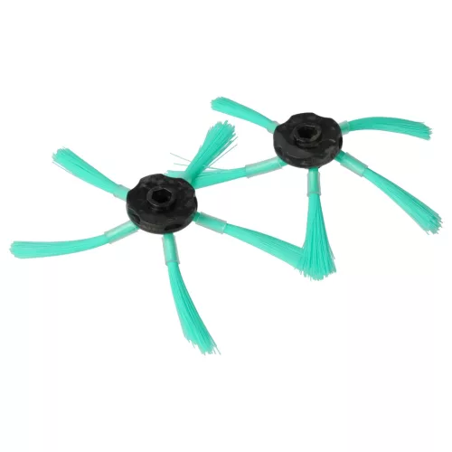 VHBW Side Brush for Vorwerk Kobold VR-300, VR300, VR-7, VR7 Robot Vacuum - 5-Arm, Black, Green
