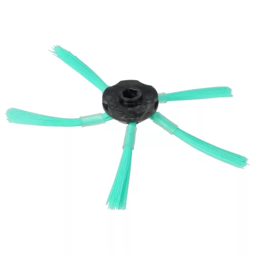 VHBW Side Brush for Vorwerk Kobold VR-300, VR300, VR-7, VR7 Robot Vacuum - 5-Arm, Black, Green