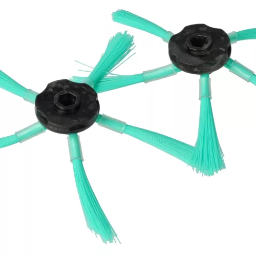VHBW Side Brush for Vorwerk Kobold VR-300, VR300, VR-7, VR7 Robot Vacuum - 5-Arm, Black, Green
