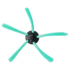 VHBW Side Brush for Vorwerk Kobold VR-300, VR300, VR-7, VR7 Robot Vacuum - 5-Arm, Black, Green