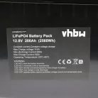 VHBW Onboard Battery for Caravans, Boats, Motorhomes, Solar Systems - 200 Ah 12.8 V LiFePO4