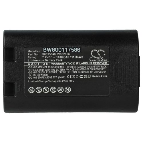 VHBW Printer Battery 3M PL-200-BAT - 1600 mAh 7.4 V Li-Ion