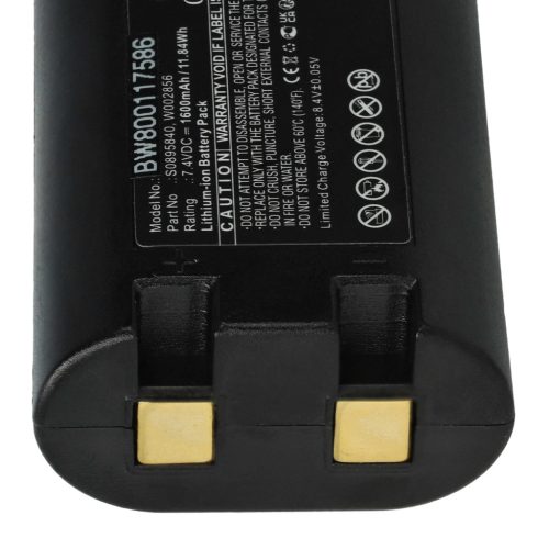 VHBW Printer Battery 3M PL-200-BAT - 1600 mAh 7.4 V Li-Ion