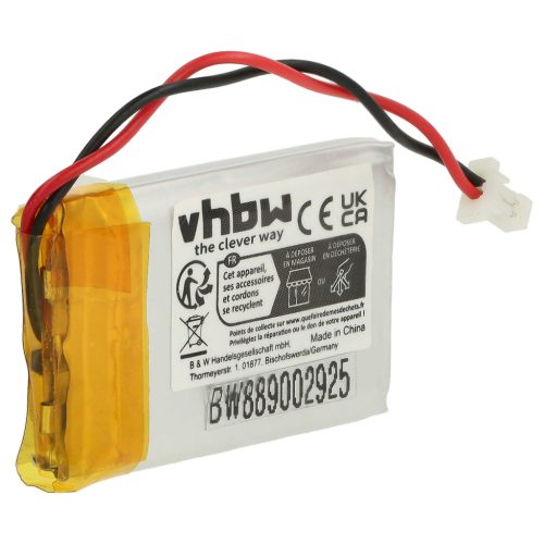 VHBW Drahtloser Kopfhörer Akku GMB452233 - 365 mAh 3,7 V Li-Polymer