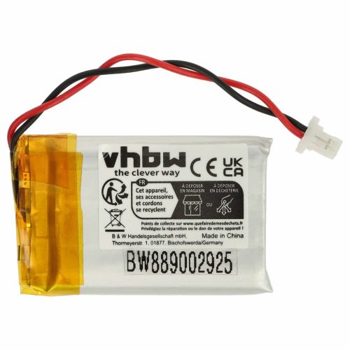 VHBW Drahtloser Kopfhörer Akku GMB452233 - 365 mAh 3,7 V Li-Polymer