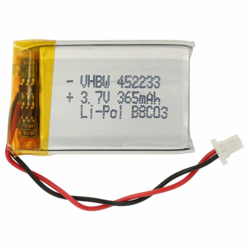 VHBW Drahtloser Kopfhörer Akku GMB452233 - 365 mAh 3,7 V Li-Polymer