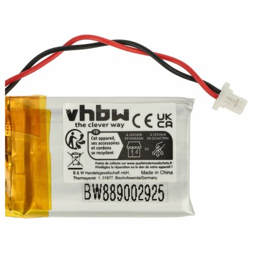 VHBW Drahtloser Kopfhörer Akku GMB452233 - 365 mAh 3,7 V Li-Polymer