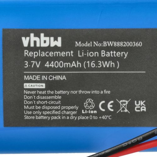 VHBW Battery Sigor Nuindie, Numotion, Villeroy & Boch Seoul 2.0, Zafferano Poldina - 4400 mAh 3.7 V Li-Ion