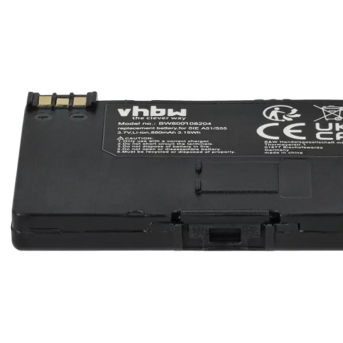 VHBW Mobiltelefon Akku EBA-510, L36145-K1310-X401, BASIC56 - 850 mAh 3,7 V Li-Ion