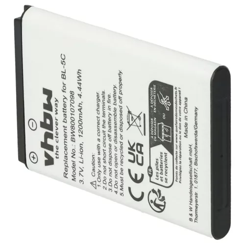 Mobile Phone 3x Battery replaces Alcatel 3BN67332AA, 10000058, RTR001F01 - 1200 mAh 3.7 V Li-Ion