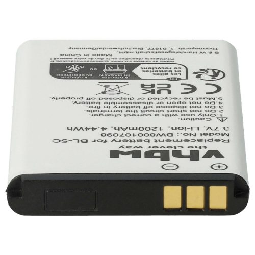 Mobile Phone 5x Battery replaces Alcatel 3BN67332AA, 10000058, RTR001F01 - 1200 mAh 3.7 V Li-Ion