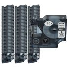 VHBW Label Tape Dymo S0720530, 45013, D1 - 12 mm Black-White