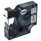 VHBW Label Tape Dymo S0720530, 45013, D1 - 12 mm Black-White