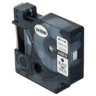 VHBW Label Tape Dymo S0720530, 45013, D1 - 12 mm Black-White