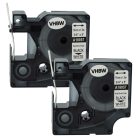 VHBW Label Tape Dymo 18057 Replacement - Black-White, Heat Shrink Tape, 19 mm