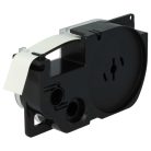 VHBW Etikettenband Casio XR-12WE, XR-12WE1 - 12 mm Schwarz-Weiß