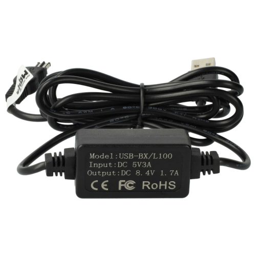 2x USB Power Supply replaces AC-L10AC-L100AC-L10AAC-L15AAC-L15BAC-L10BAC-L15 for Camera, 8.4 V 1.7 A