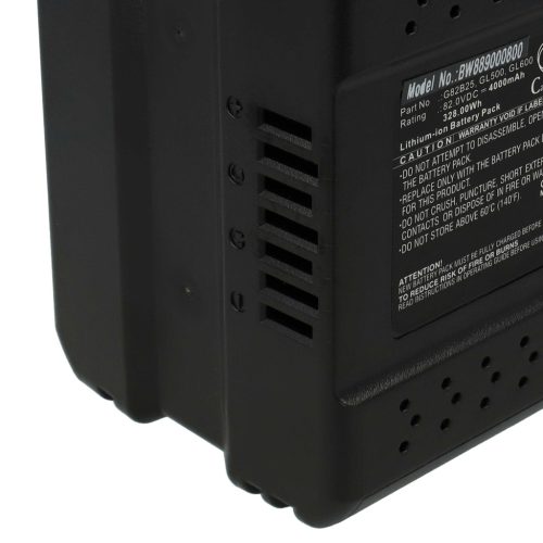 VHBW Battery Greenworks GL500, GL600, GL900, G82B25, GL250, GL400 - 4000 mAh 82 V Li-Ion