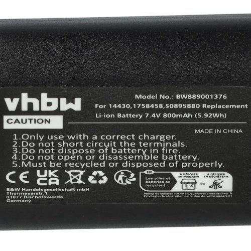 VHBW Printer Battery W003688, S0895880 - 800 mAh 7.4 V Li-Ion