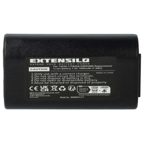 VHBW Printer Battery W003688, S0895880 - 1000 mAh 7.4 V Li-Ion