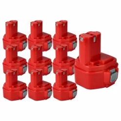   10x Battery replaces Klauke RA4, RA5, RA3 Electric Power Tool - 3000 mAh, 12 V, NiMH