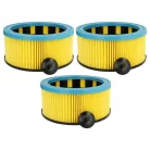 VHBW Vacuum Cleaner Filter Metabo 631753000 - 3x cartridge filter