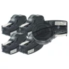 VHBW Label Tape Brady M21-375-7425 - 9.5 mm Black/White