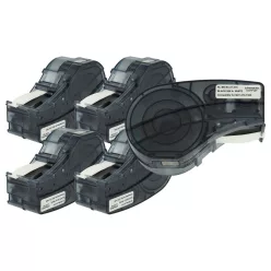 VHBW Label Tape Brady M21-375-7425 - 9.5 mm Black/White