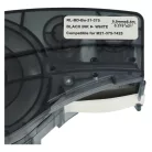 VHBW Label Tape Brady M21-375-7425 - 9.5 mm Black/White
