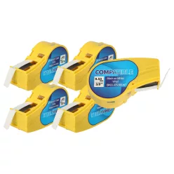 VHBW Label Tape M21-375-595-WT - 9.35 mm Black-White Vinyl