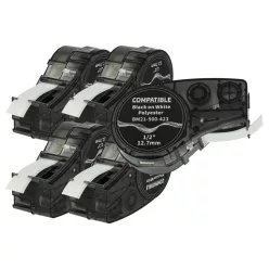   VHBW Label Tape Replacement for Brady M21-500-423 - 12.7 mm Black/White Polyester
