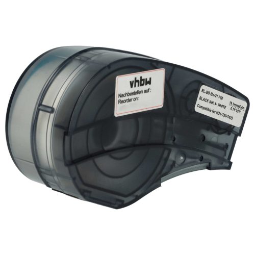 VHBW Label Tape instead of Brady M21-750-7425 - 19.05 mm Black/White