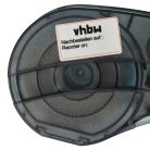 VHBW Label Tape instead of Brady M21-750-7425 - 19.05 mm Black/White
