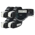 VHBW Label Tape M21-750-595-WT - 19.05 mm Black/White Vinyl