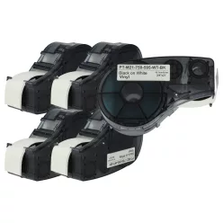 VHBW Label Tape M21-750-595-WT - 19.05 mm Black/White Vinyl