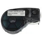 VHBW Label Tape M21-750-595-WT - 19.05 mm Black/White Vinyl