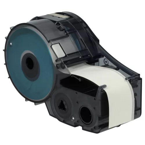 VHBW Label Tape M21-750-595-WT - 19.05 mm Black/White Vinyl