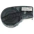 VHBW Label Tape Brady M21-250-595-WT Replacement - 6.35 mm Black-White, Vinyl