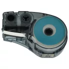 VHBW Label Tape Brady M21-250-595-WT Replacement - 6.35 mm Black-White, Vinyl