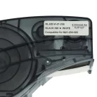 VHBW Label Tape Brady M21-250-595-WT Replacement - 6.35 mm Black-White, Vinyl
