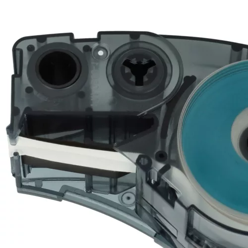 VHBW Label Tape Brady M21-250-595-WT Replacement - 6.35 mm Black-White, Vinyl