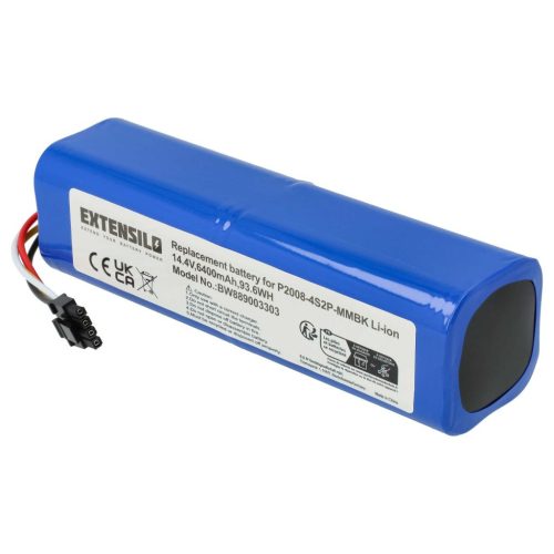 VHBW Battery Xiaomi STYTJ01ZHM, BRR-2P4S-5200S, P2008-4S2P-MMBK - 6400 mAh, 14.4 V, Li-Ion