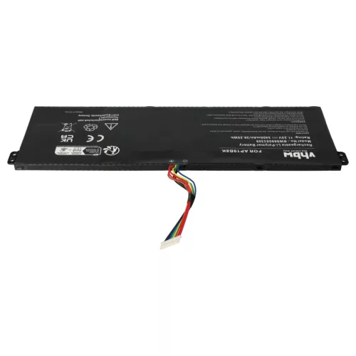 Notebook Batterie ersetzt Acer KT0030G022, KT00304013, AP19B8K, AP18C4K - 3400 mAh 11.25 V Li-Polymer, schwarz