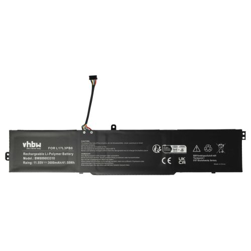 VHBW Notebook-Akku Lenovo 5B10Q13162, 5B10Q13163, 5B10Q13164, 5B10Q38232 - 3600 mAh 11,55 V Li-Polymer