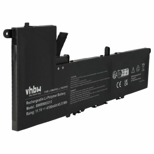 VHBW Notebook-Akku L19L3PD3, L19D3PD3, L19M3PD3, SB10V27762 - 4100 mAh 11,1 V Li-Polymer