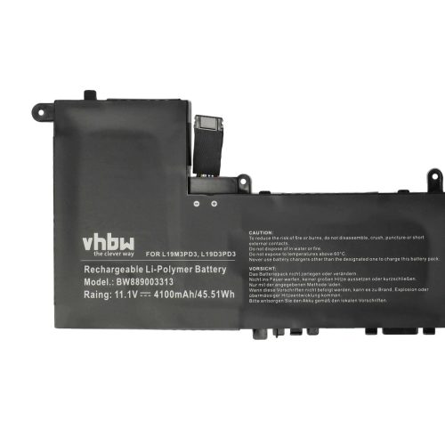 VHBW Notebook-Akku L19L3PD3, L19D3PD3, L19M3PD3, SB10V27762 - 4100 mAh 11,1 V Li-Polymer