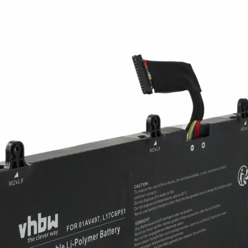 VHBW Notebook Battery 01AV497, 01AV498, 5B10W13903, 931QA100H - 9300 mAh 11.25 V Li-polymer